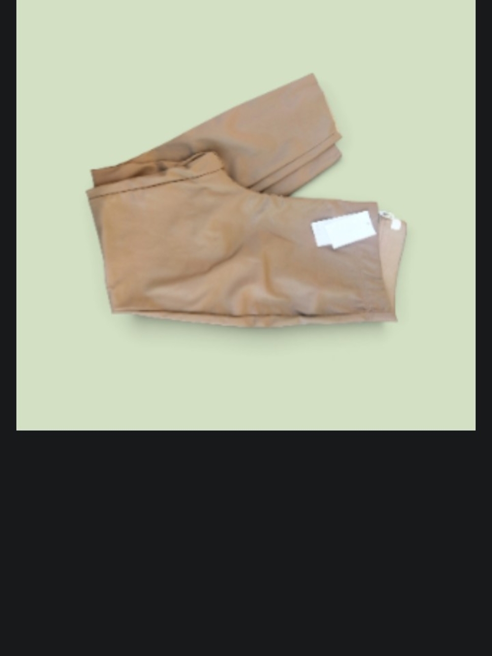 H&M Women's Vegan Leather Skinny Pants in Tan Size 12 Nwt